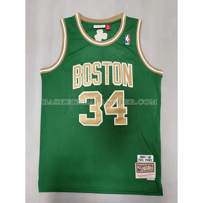 Maillot Boston Celtics Paul Pierce NO 34 Mitchell & Ness 2007-08 Vert